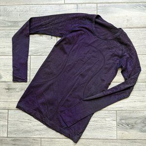 Lululemon Run Swiftly long sleeve, 8, Eggplant